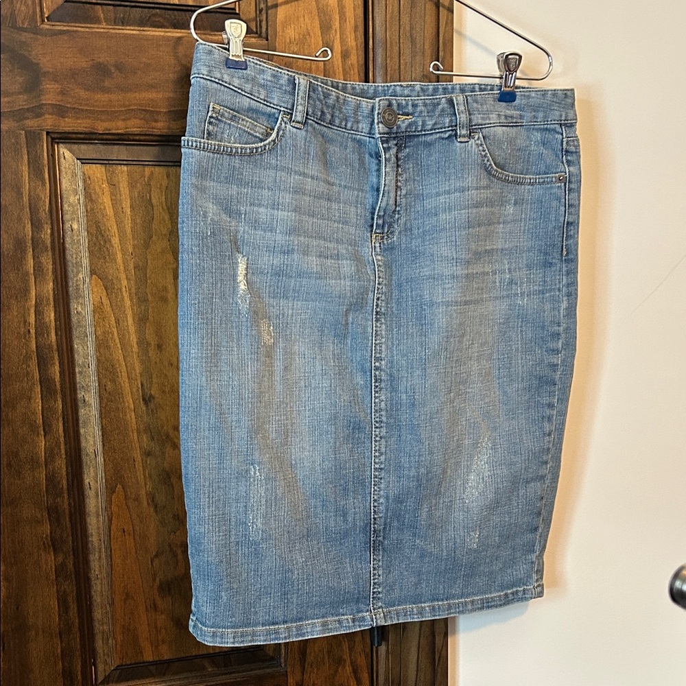 Michael Kors Light Blue Denim Skirt